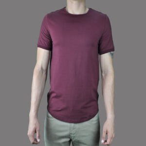 Camiseta Cuello Redondo  Manga Corta Vino