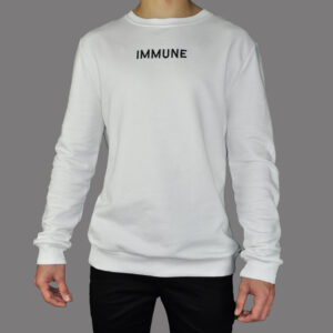 Sudadera Cuello Redondo Blanca