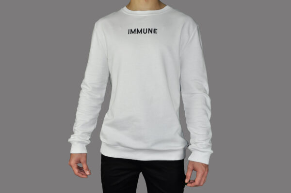 Sudadera Cuello Redondo Blanca