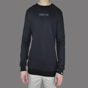 Sudadera Cuello Redondo Negra