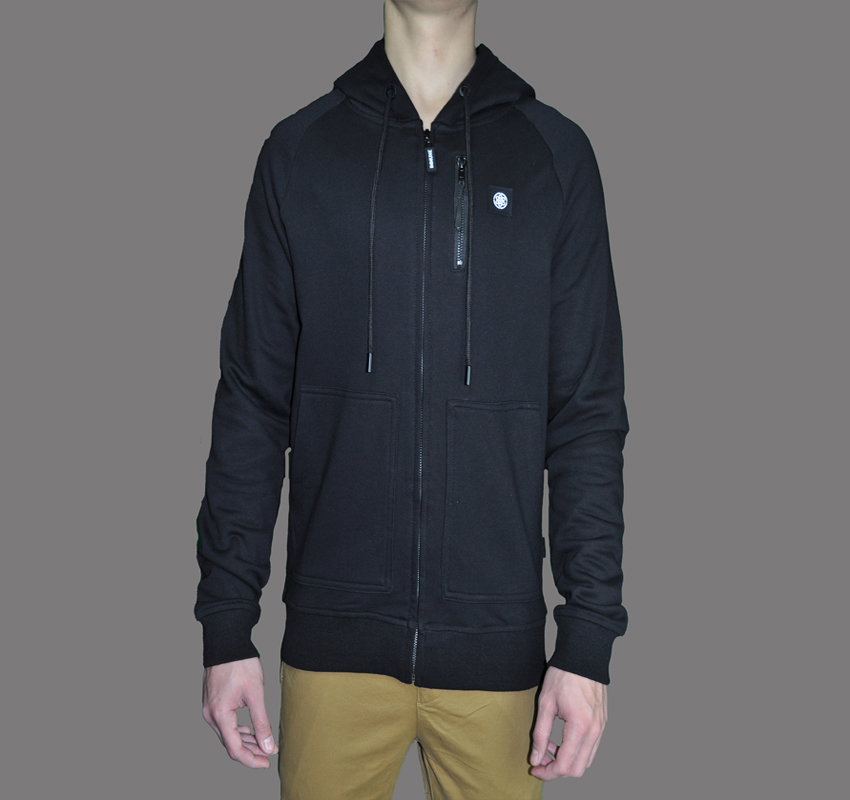 Sudadera con Zipper Negra
