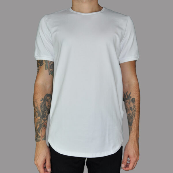 Camiseta Cuello Redondo Manga Corta Blanca