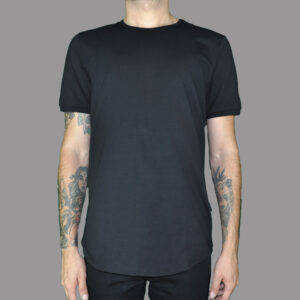 Camiseta Cuello Redondo Manga Corta Negra