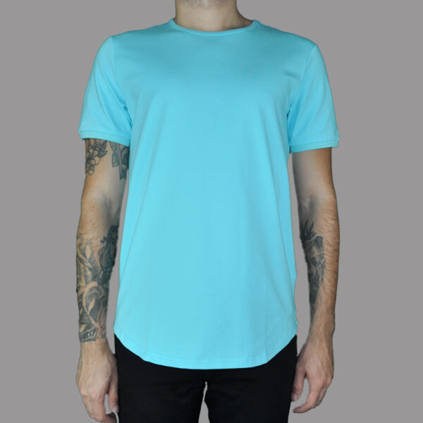 Camiseta Cuello Redondo Manga Corta Turquesa