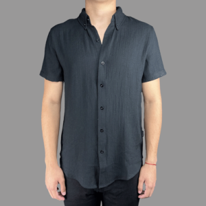 Camisa Lino Negra