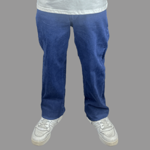 Jeans Baggy Rigido Azul Petroleo