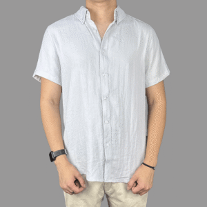 Camisa Lino Gris Claro