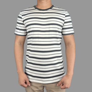 Camiseta Blanca Rayas Grises