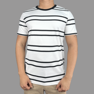 Camiseta Blanca Rayas Negras