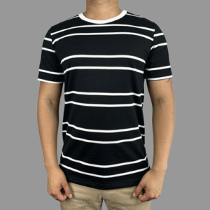 Camiseta Negra Rayas Blancas